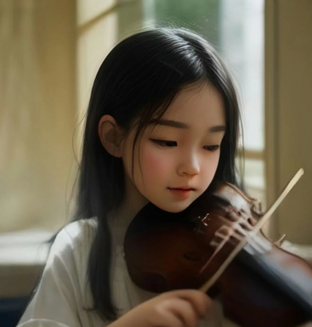 Student playing violin at Horizon Music Academy