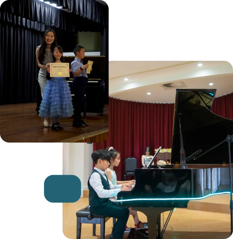 Students practising piano at Horizon Music Academy
